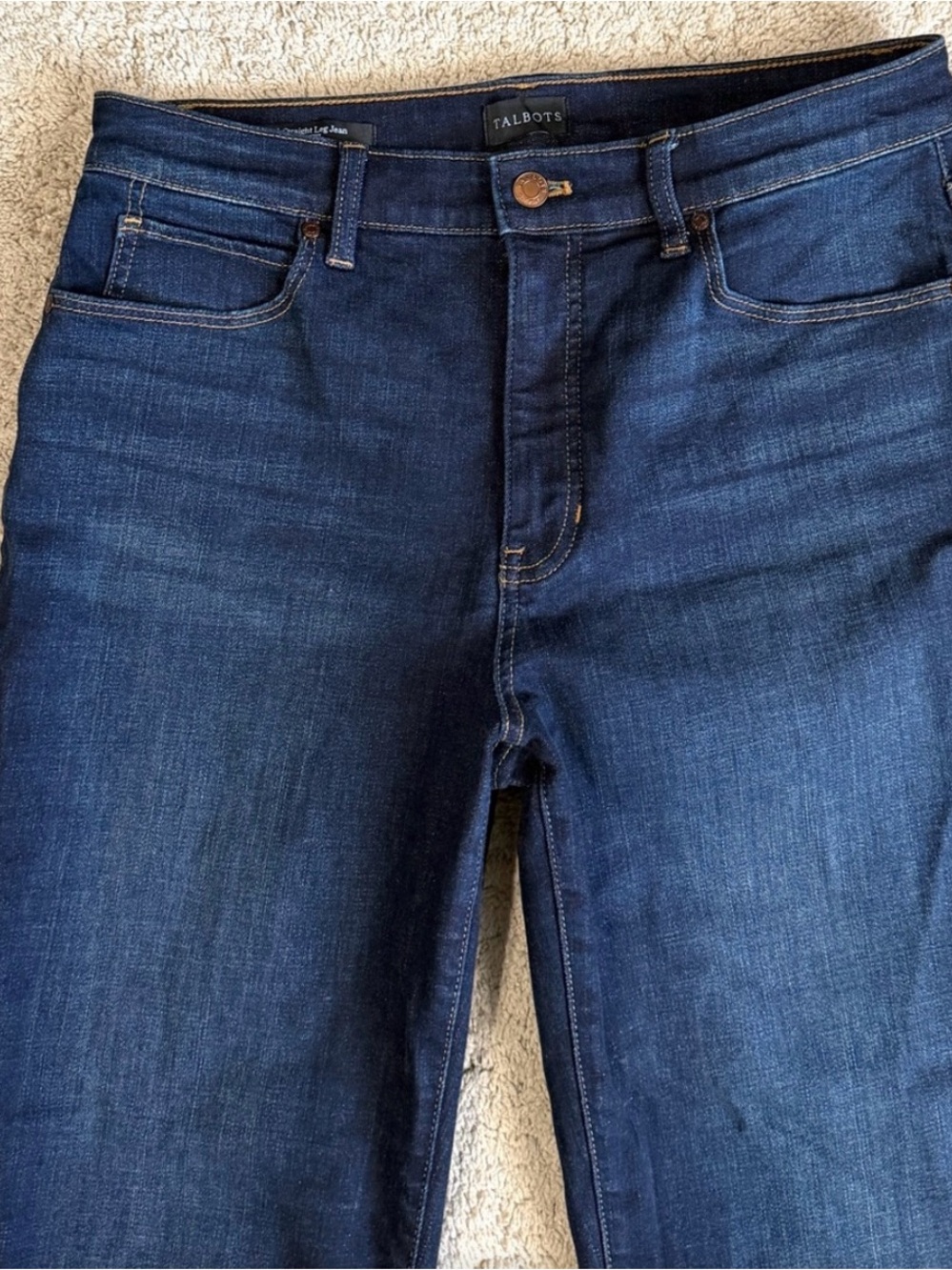 Talbots Straight-Leg Dark Blue Jeans